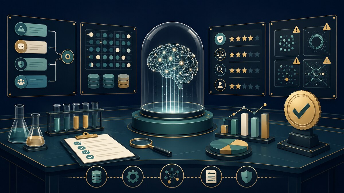 AI Evaluation Specialist career guide illustration: Designing repeatable evaluations that reveal whether AI systems perform safely and reliabl