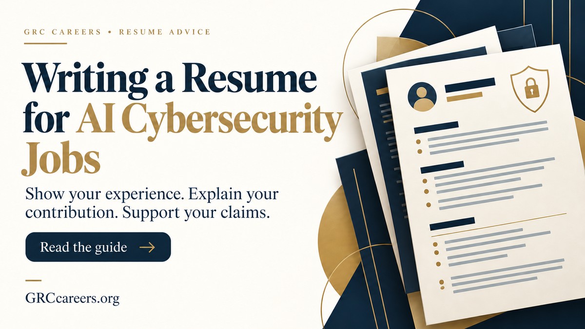 Writing a Resume for AI Cybersecurity Jobs illustration