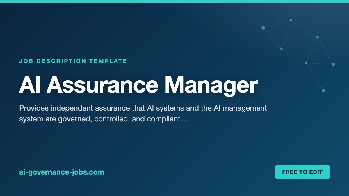 AI Assurance Manager job description template