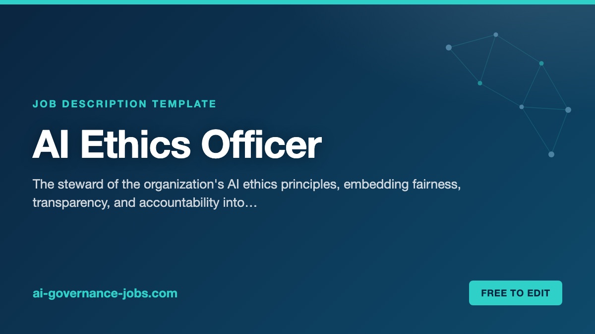AI Ethics Officer job description template