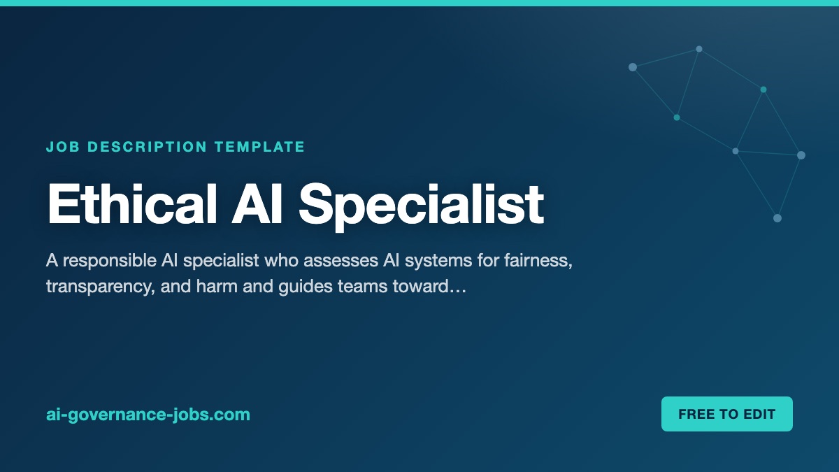 Ethical AI Specialist job description template