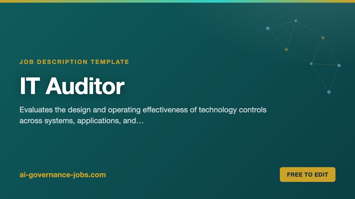 IT Auditor job description template