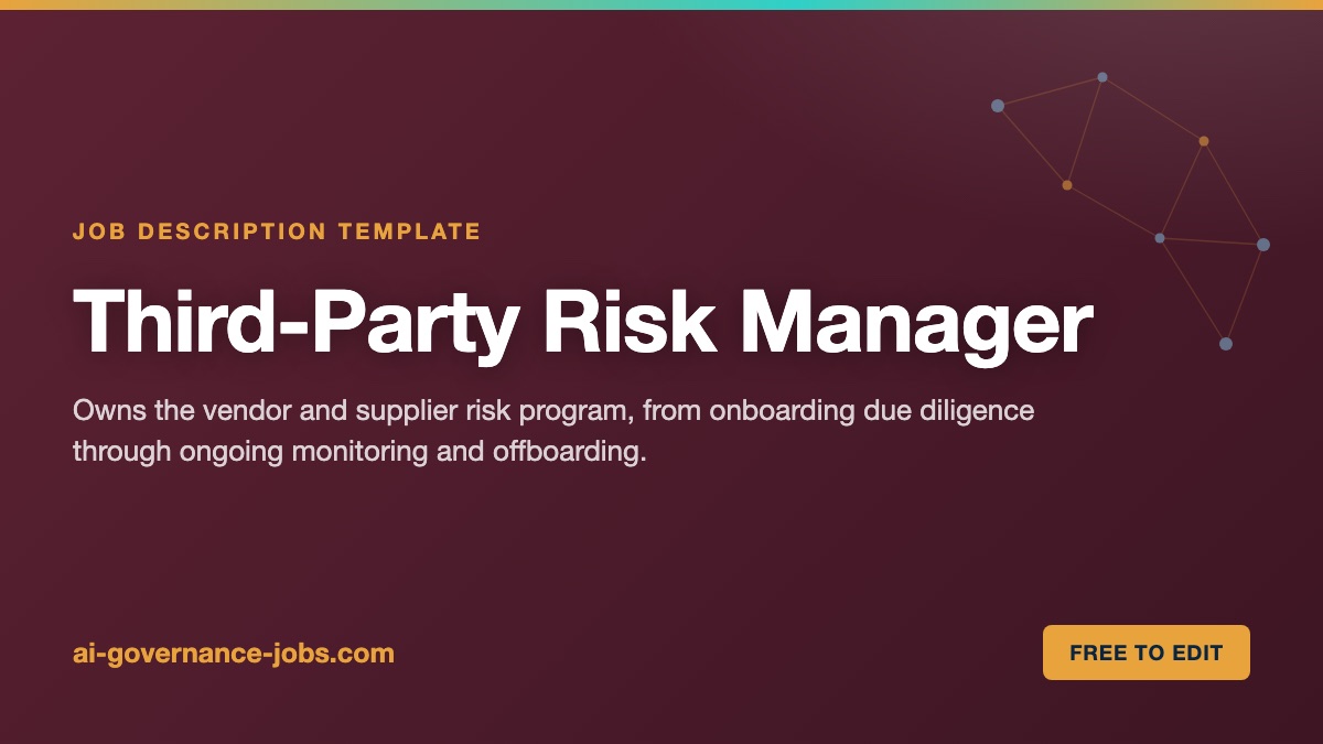 Third-Party Risk Manager job description template