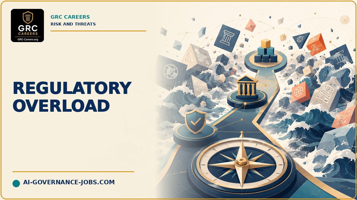 A compass guides a path through a storm of overlapping AI regulations and requirements.