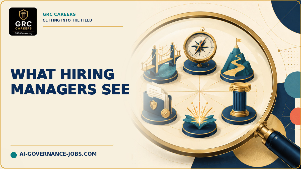 A magnifying glass examines six career strengths including judgment, evidence, and leadership.