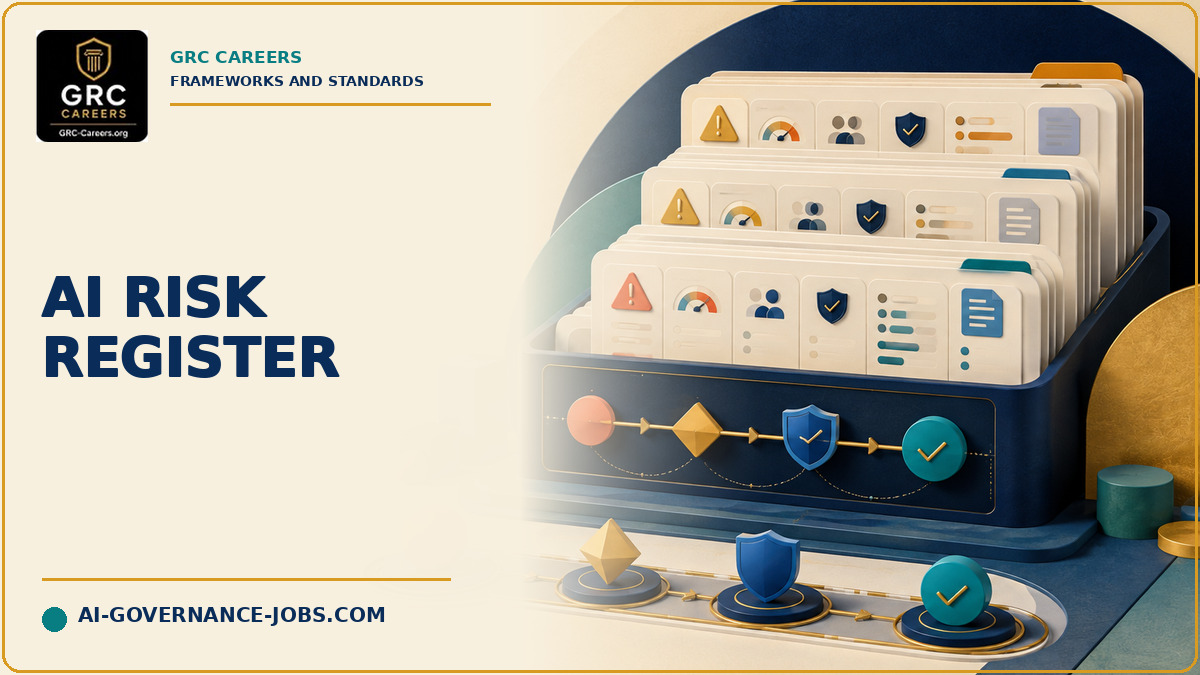 A structured risk ledger tracks severity, ownership, treatment, status, and evidence.